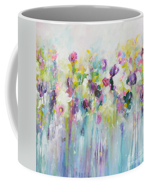 Meadow Coffee Mug featuring the painting Blue Meadow II by Tracy-Ann Marrison
