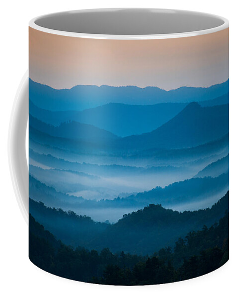 Asheville Coffee Mug featuring the photograph Blue Morning by Joye Ardyn Durham