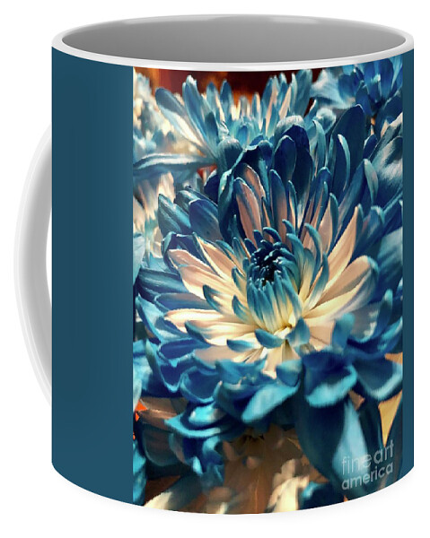 Flowers Coffee Mug featuring the photograph Blue Mum by CAC Graphics