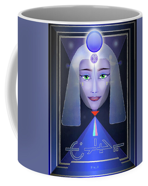 Guardian Coffee Mug featuring the digital art Blue Nile Guardian by Hartmut Jager