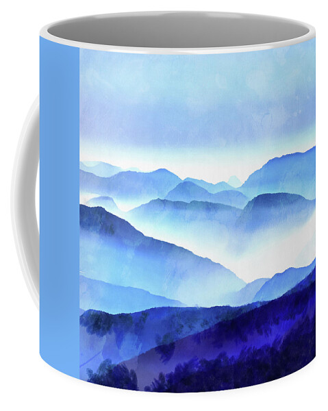 Painting Coffee Mug featuring the photograph Blue Ridge Mountains by Edward Fielding