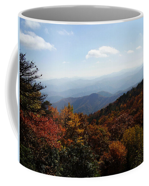 Blue Ridge Mountains Coffee Mug featuring the photograph Blue Ridge Mountains by Flavia Westerwelle
