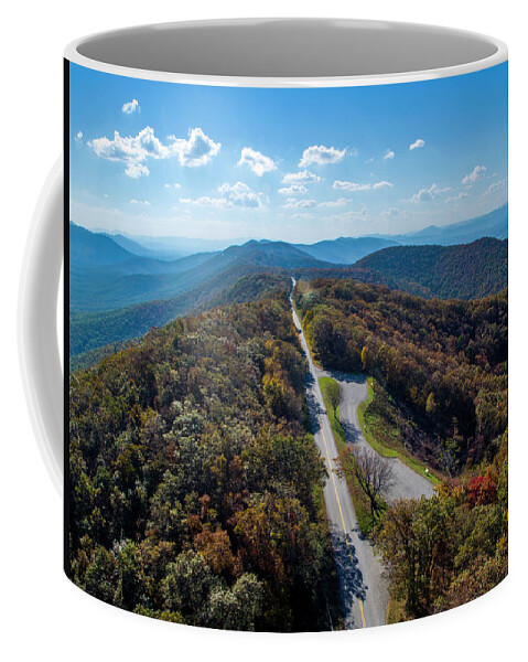 Parkway Coffee Mug featuring the photograph Blue Ridge Parkway by Star City SkyCams