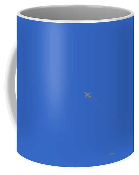 Postmodernism Coffee Mug featuring the digital art Blue Skies at Noon by David Bridburg