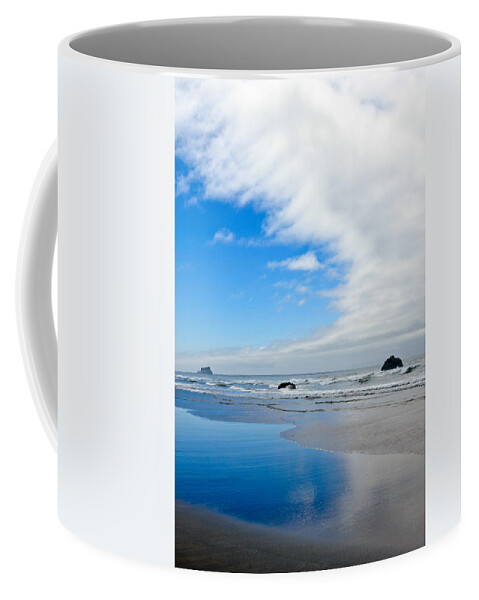 Beaches Coffee Mug featuring the photograph Blue Sky Beaches by Athena Mckinzie