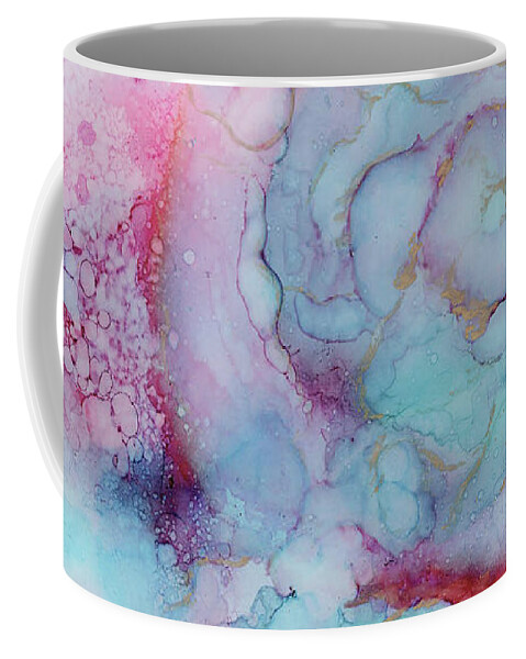 Ink Coffee Mug featuring the painting Blue Sky Yesterday by Joanne Grant
