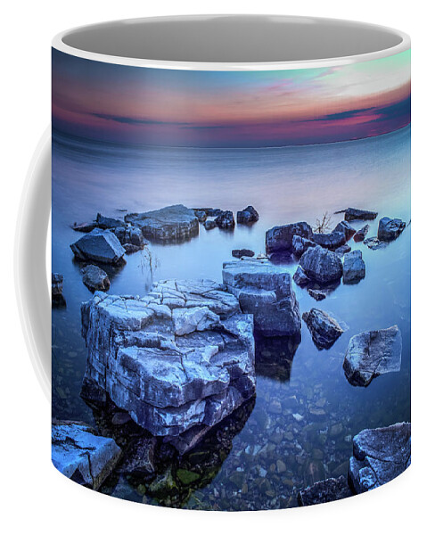 Wisconsin Coffee Mug featuring the photograph Blue sunset by David Heilman