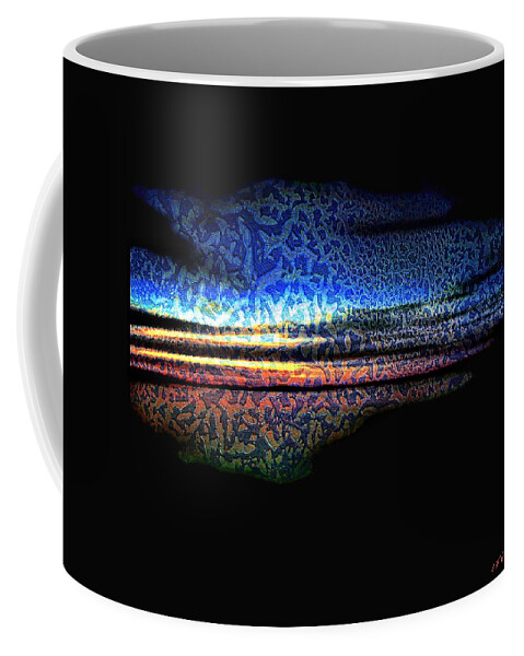 Blue Sunset Coffee Mug featuring the photograph Blue Sunset On The Lake by Jean Francois Gil