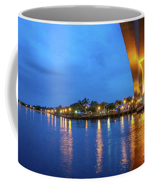 Water Coffee Mug featuring the photograph Blue to Gold Water by Tom Claud