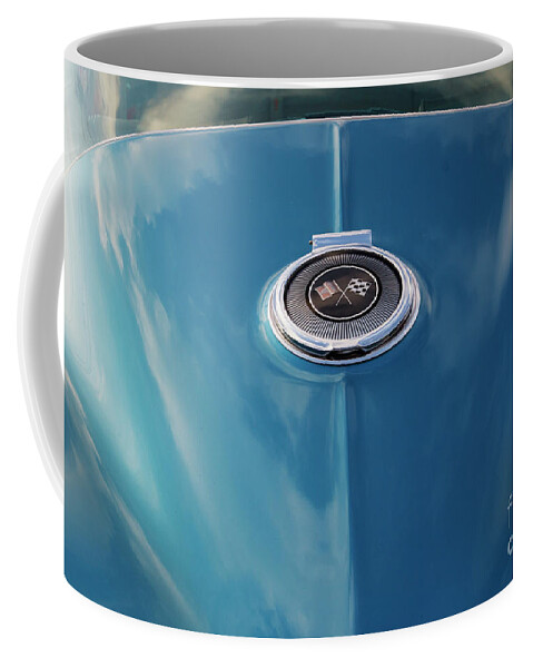 Corvette Coffee Mug featuring the photograph Blue Vette by Dennis Hedberg