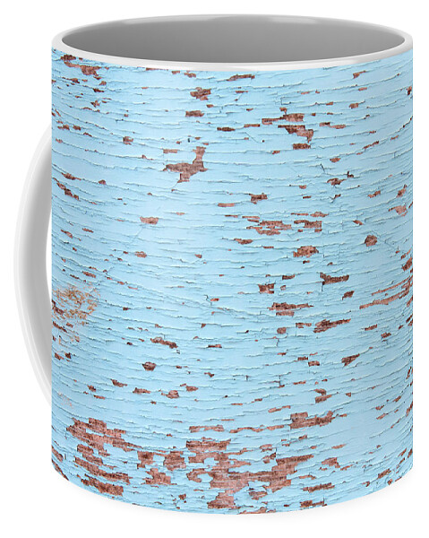 Abstract Coffee Mug featuring the photograph Blue wooden background by Michalakis Ppalis