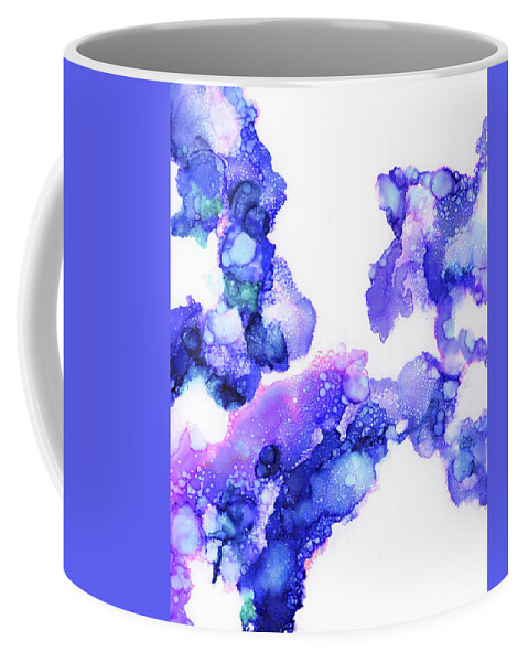 Blue Coffee Mug featuring the painting Blueberry Blush by Tamara Nelson