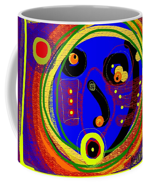Abstract Coffee Mug featuring the digital art Blued out of my mind by Susan Fielder