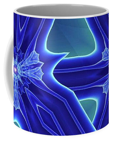 Collage Coffee Mug featuring the digital art Blued by Ronald Bissett