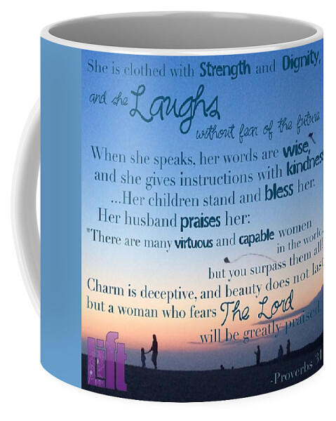 Dignity Coffee Mug featuring the photograph Blueprint For Life... Who Can Find A by LIFT Women's Ministry designs --by Julie Hurttgam