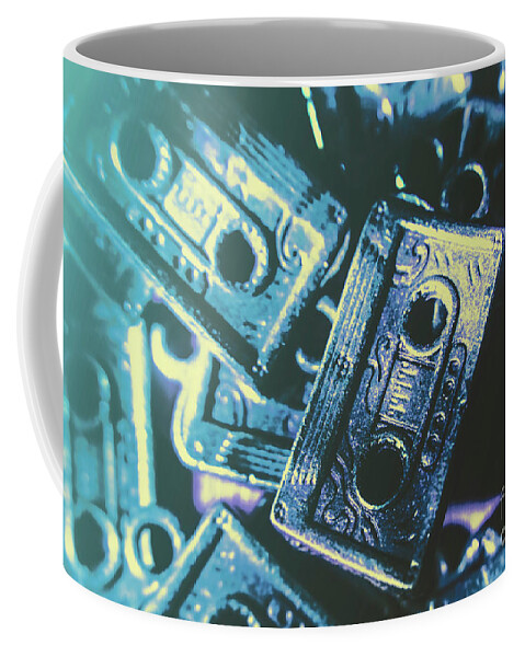 Sound Coffee Mug featuring the photograph Blues on cassette by Jorgo Photography