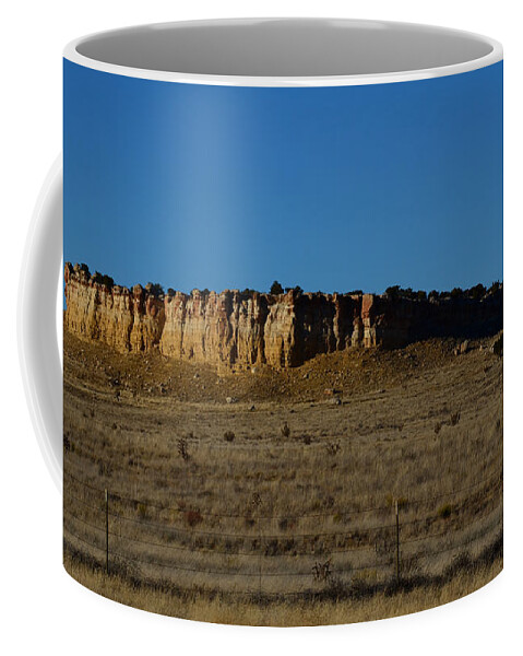 Southwest Landscape Coffee Mug featuring the photograph Bluff at dusk by Robert WK Clark