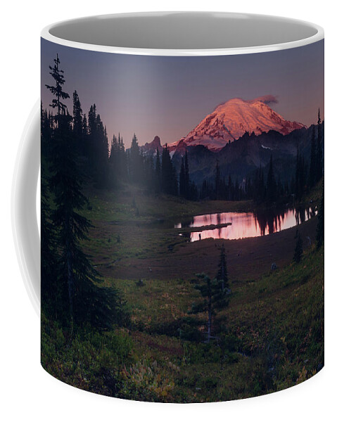 Mt. Rainier Coffee Mug featuring the photograph Morning Blush by Gene Garnace