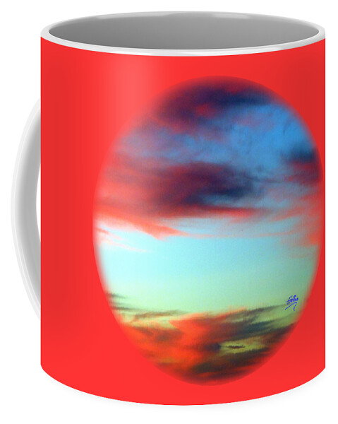 Sky Coffee Mug featuring the photograph Blushed sky by Linda Hollis