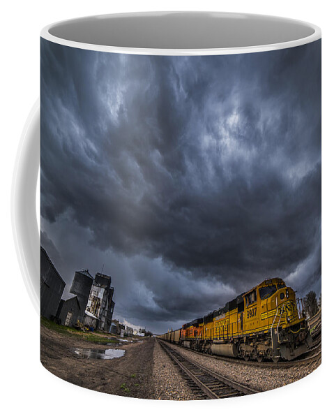 Colorado Coffee Mug featuring the photograph BNSF Storm by Darren White