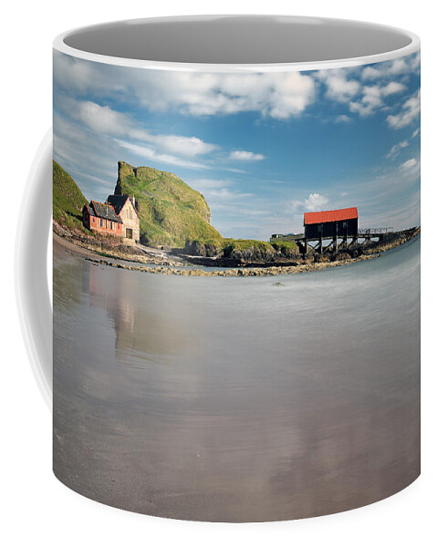 Dunaverty Rock Coffee Mug featuring the photograph Boathouse Rock by Grant Glendinning