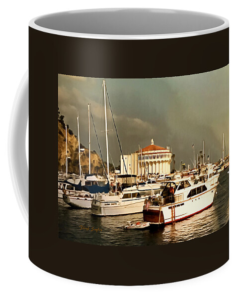 Seascape Coffee Mug featuring the photograph Boats Catalina Island California by Floyd Snyder