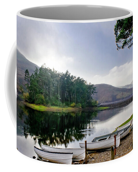 Boats Coffee Mug featuring the photograph Boats on the shore. by Elena Perelman