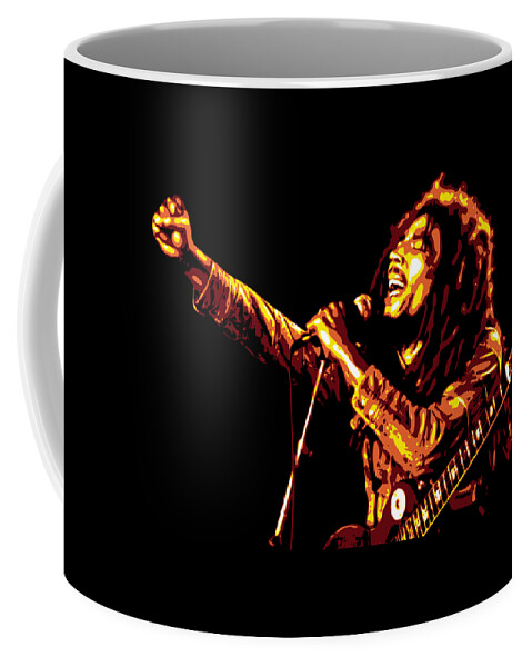 Bob Marley Coffee Mug featuring the digital art Bob Marley by DB Artist