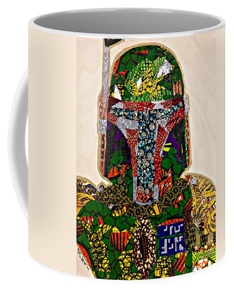 Boba Fett Coffee Mug featuring the tapestry - textile Boba Fett Star Wars Afrofuturist Collection by Apanaki Temitayo M