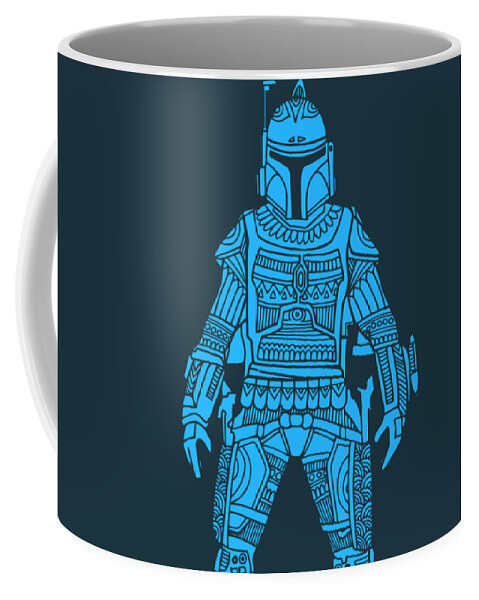 Boba Fett - Star Wars Art, Blue Coffee Mug by Studio Grafiikka - Pixels