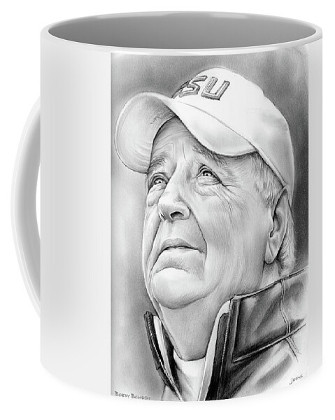 Bobby Bowden Coffee Mug featuring the drawing Bobby Bowden by Greg Joens