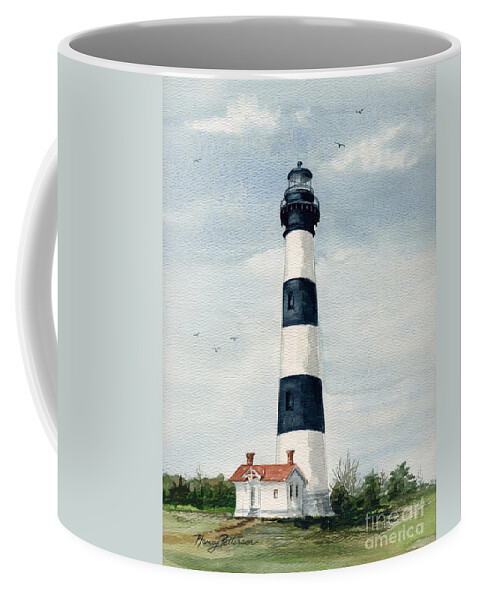 Bodie Island Lighthouse Coffee Mug featuring the painting Bodie Island Lighthouse by Nancy Patterson