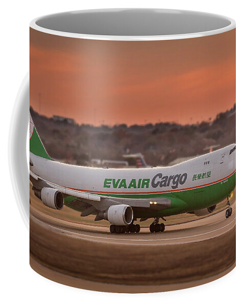 Jet Coffee Mug featuring the photograph Boeing 747 on the Take-off Roll by Phil And Karen Rispin