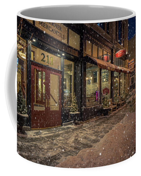 Port Washington Coffee Mug featuring the photograph Boerner Mercantile Christmas by James Meyer