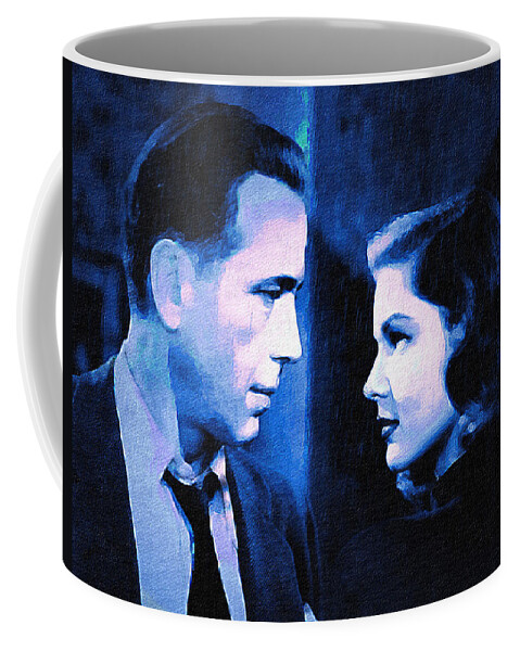 Bacall Coffee Mug featuring the digital art Bogart and Bacall - The Big Sleep by Alicia Hollinger