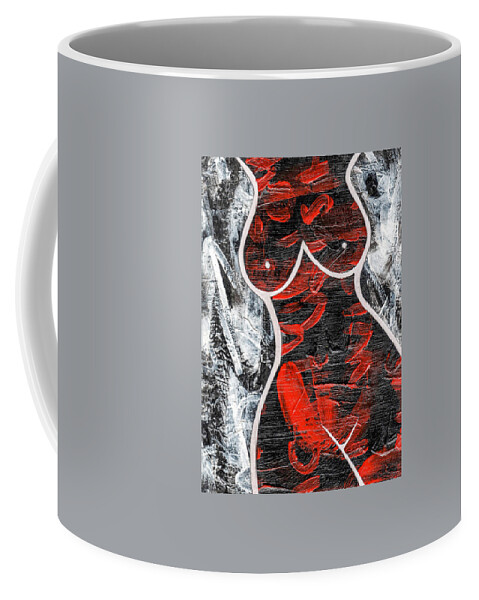 Nude Coffee Mug featuring the painting Bold by Roseanne Jones