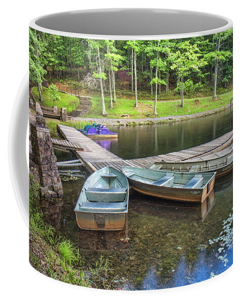 Babcock State Park Coffee Mug featuring the photograph Boley Lake by Mary Almond