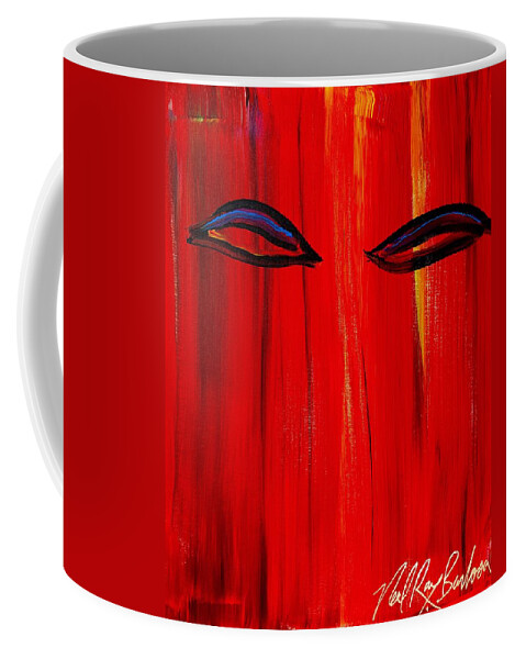 Bollywood Coffee Mug featuring the painting Bollywood eyes by Neal Barbosa