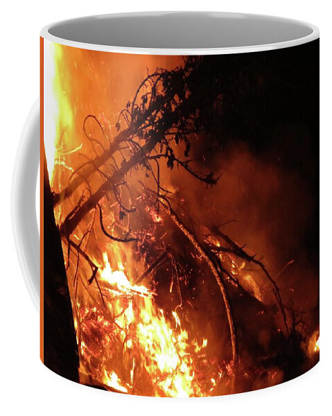 Large Bonfire Coffee Mug featuring the photograph Bonfire by Azthet Photography