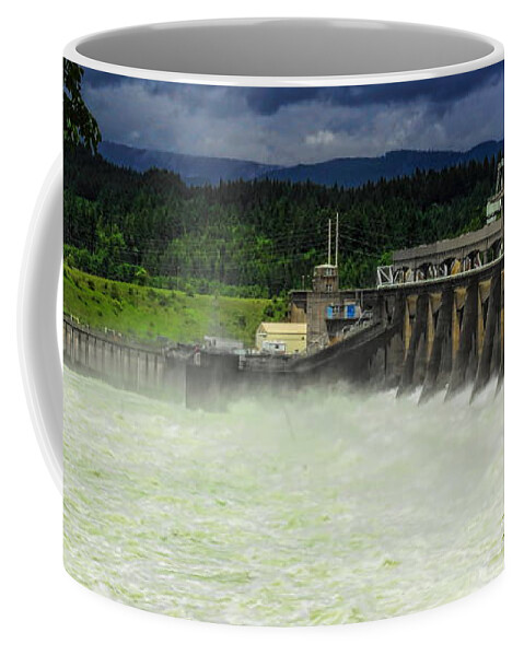 Pacific Northwest Coffee Mug featuring the photograph Bonneville Dam by Dale Kauzlaric