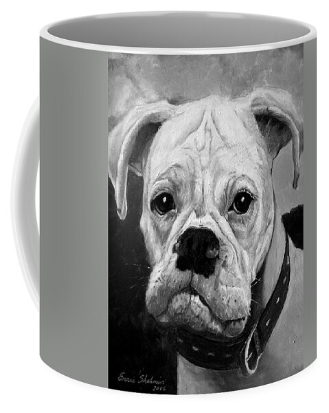 Boxer Coffee Mug featuring the painting Boo the Boxer by Portraits By NC