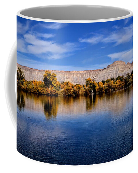 Bookcliffs Coffee Mug featuring the photograph Bookcliff Blues by Michael Brungardt