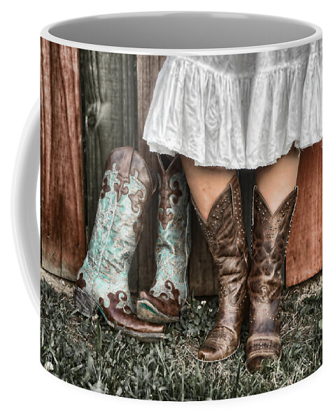 2015 Coffee Mug featuring the photograph Boots x 2 by Sharon Popek