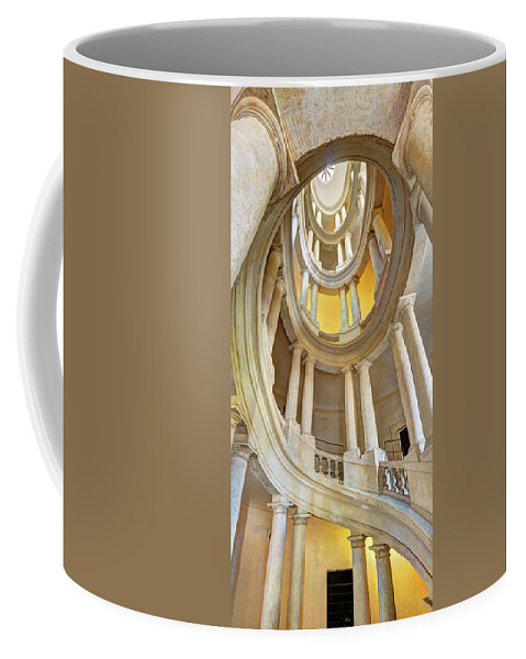 Spiral Staircase Coffee Mug featuring the photograph Borromini Staircase by Weston Westmoreland