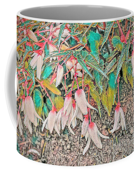 Begonia Coffee Mug featuring the digital art Bossa Nova Abstract by Elaine Teague