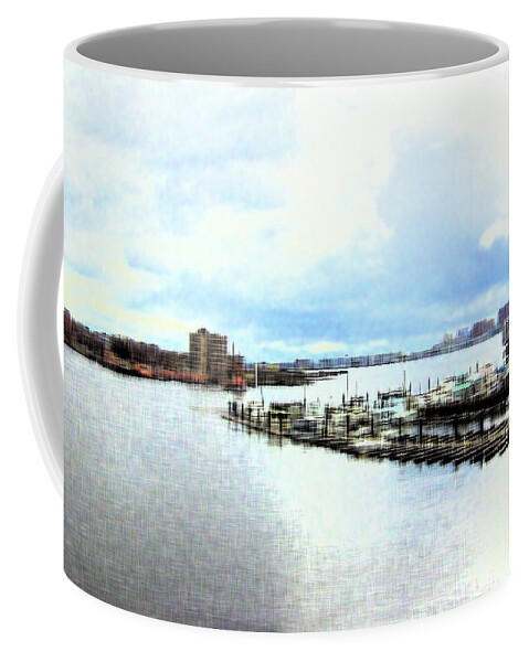 Boston Harbor Coffee Mug featuring the photograph Boston Harbor Charlestown by Geoff Jewett