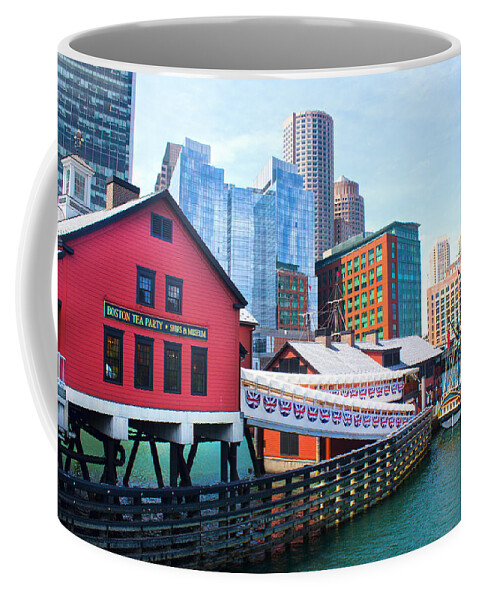 Boston Coffee Mug featuring the photograph Boston Tea Party Museum 05 by Carlos Diaz