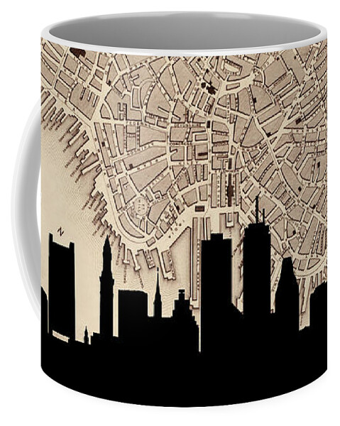 Boston Coffee Mug featuring the photograph Boston Skyline Vintage by Andrew Fare