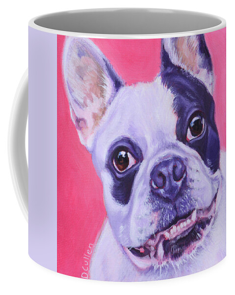 Dog Coffee Mug featuring the painting Boston Terrier by Deborah Cullen