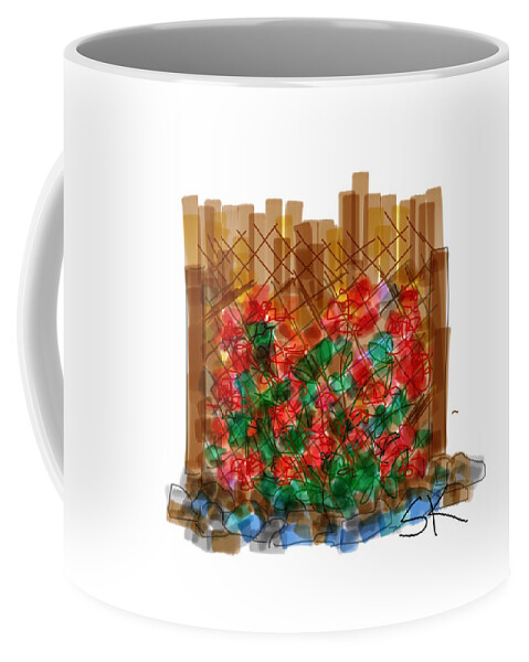 Flowers Coffee Mug featuring the digital art Bougainvillea in My Mind by Sherry Killam